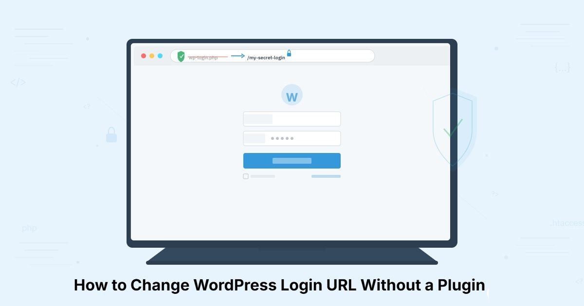 WordPress login URL change tutorial showing wp-login.php file in cPanel File Manager