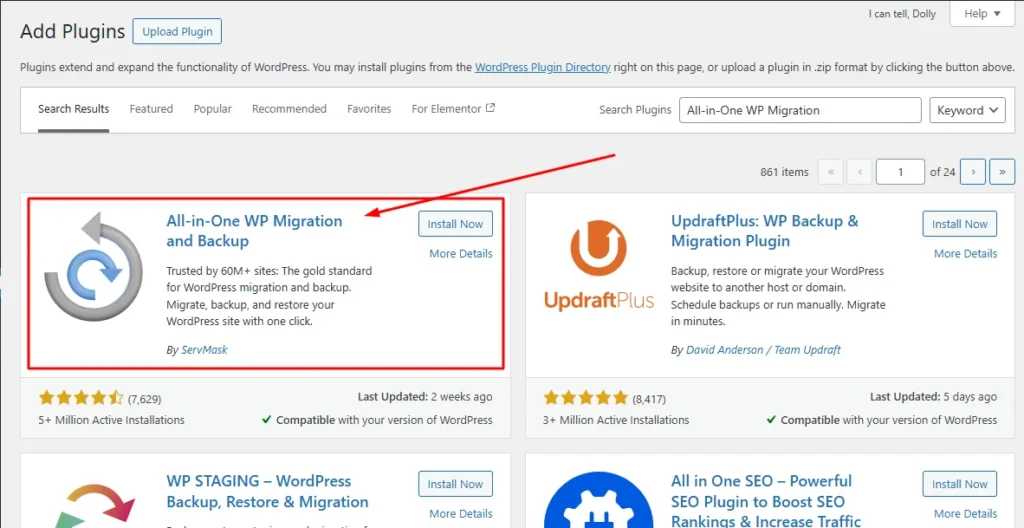 WordPress admin login page with username and password fields