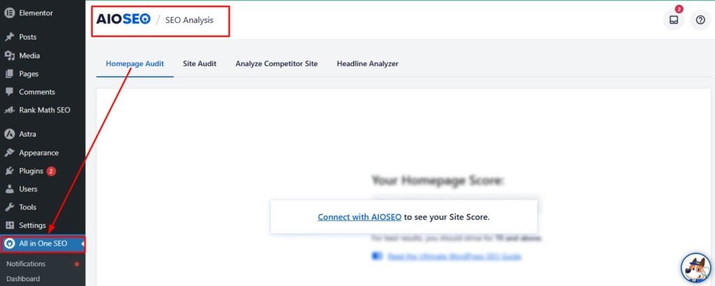 The AIOSEO SEO Analysis report page showing clear, plain-language suggestions for website optimization.