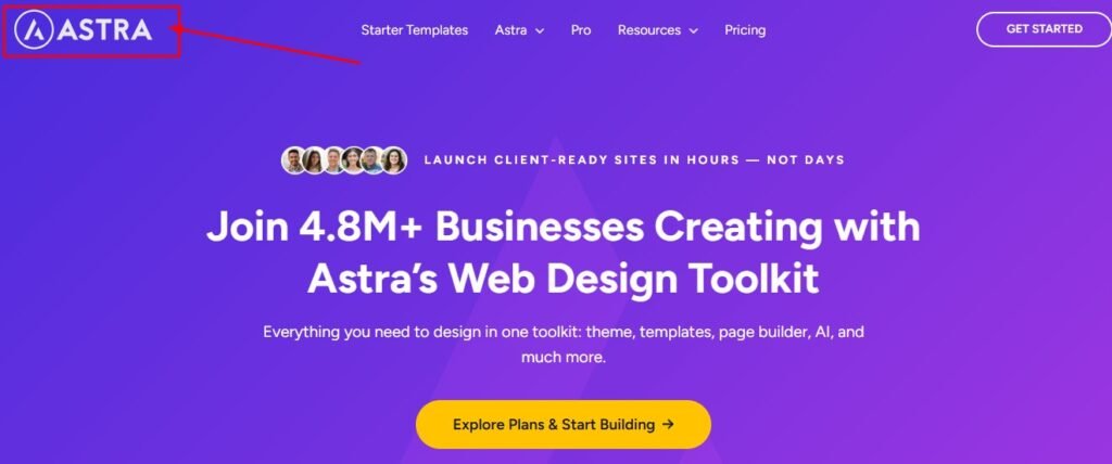 Astra WordPress theme dashboard showing modular customization and page builder integration