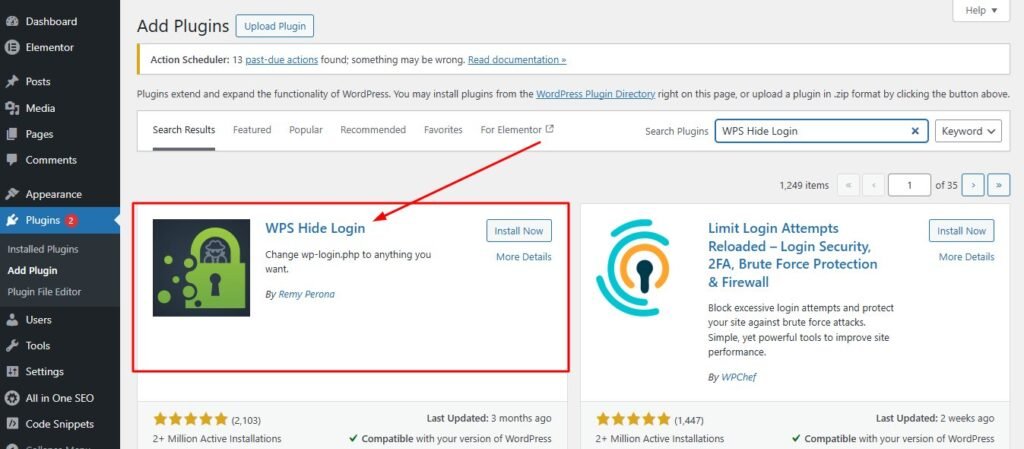 Change WordPress login URL from wp-admin to custom secure login path using WPS Hide Login plugin