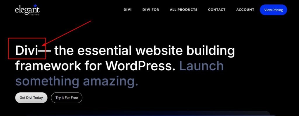 Divi WordPress theme builder showing split testing interface for product pages and call-to-action variations.
