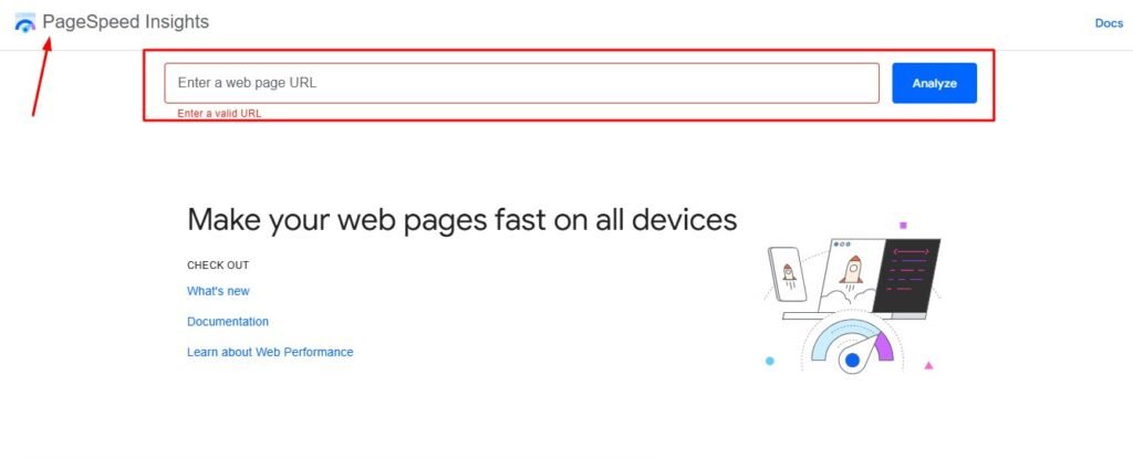 A Google PageSpeed Insights report showing performance scores for mobile and desktop versions of a website.