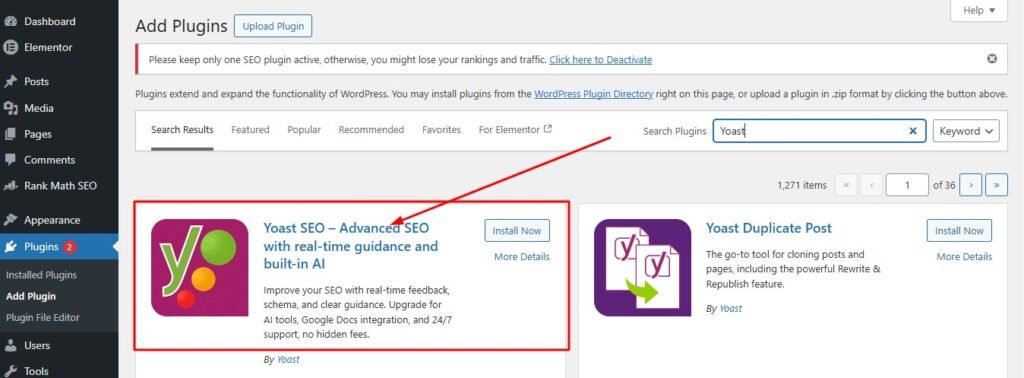 Screenshot of the Yoast SEO meta box in the WordPress editor showing the green traffic light optimization status.